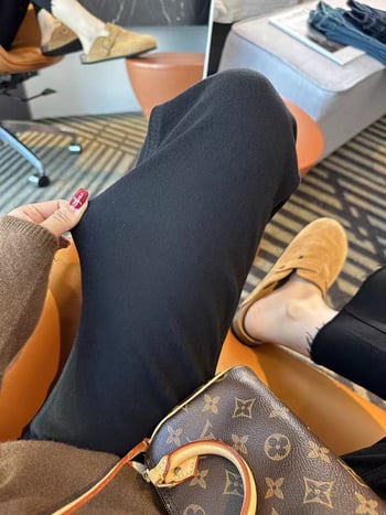 Τζιν εγκυμοσύνης από βαμβάκι με ελαστικότητα τετραπλής κατεύθυνσης και στήριξη κοιλιάς, φαρδιά γραμμή, 70-80% βαμβάκι