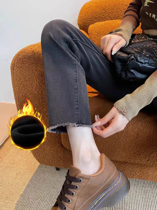 Τζιν εγκυμοσύνης από βαμβάκι με ελαστικότητα τετραπλής κατεύθυνσης και στήριξη κοιλιάς, φαρδιά γραμμή, 70-80% βαμβάκι