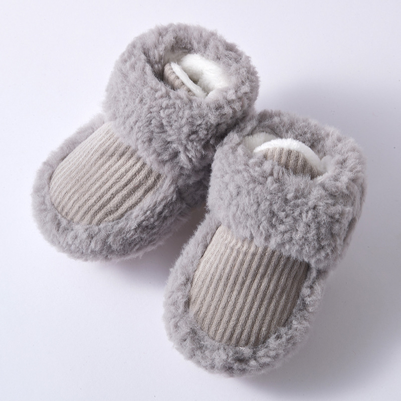 Cipele za bebe s Velcro zatvaračem, debeli potplat, protuklizne i tople, uzorak životinja, 6–12 mjeseci