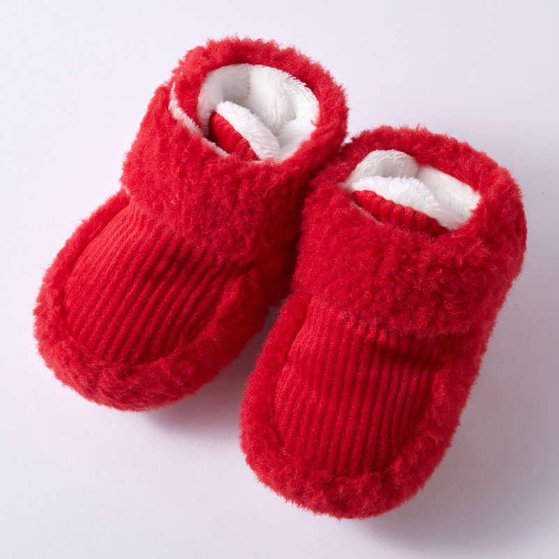 Cipele za bebe s Velcro zatvaračem, debeli potplat, protuklizne i tople, uzorak životinja, 6–12 mjeseci
