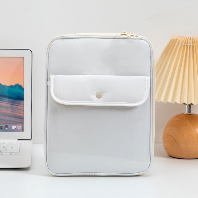 Uspravna torbica za iPad s unutarnjom podstavom, korejski stil ženski dizajn, velika kapaciteta, prijenosna clutch torba sa kopčom