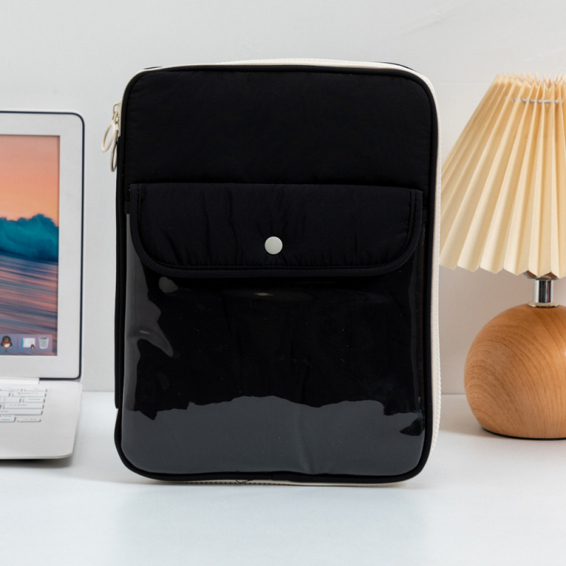 Uspravna torbica za iPad s unutarnjom podstavom, korejski stil ženski dizajn, velika kapaciteta, prijenosna clutch torba sa kopčom