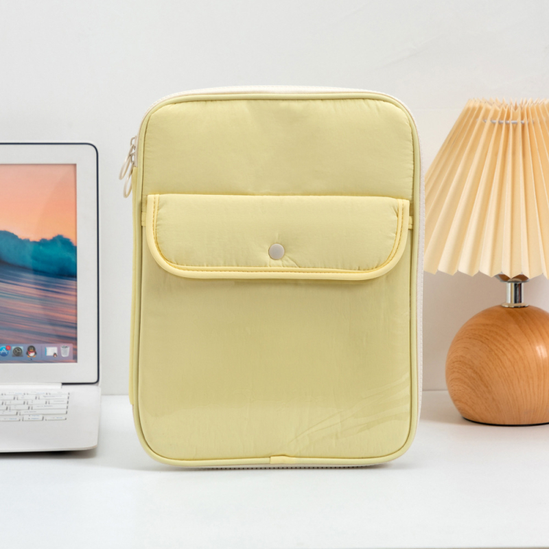 Uspravna torbica za iPad s unutarnjom podstavom, korejski stil ženski dizajn, velika kapaciteta, prijenosna clutch torba sa kopčom