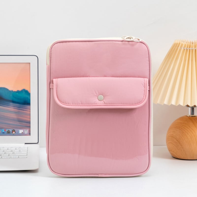Uspravna torbica za iPad s unutarnjom podstavom, korejski stil ženski dizajn, velika kapaciteta, prijenosna clutch torba sa kopčom