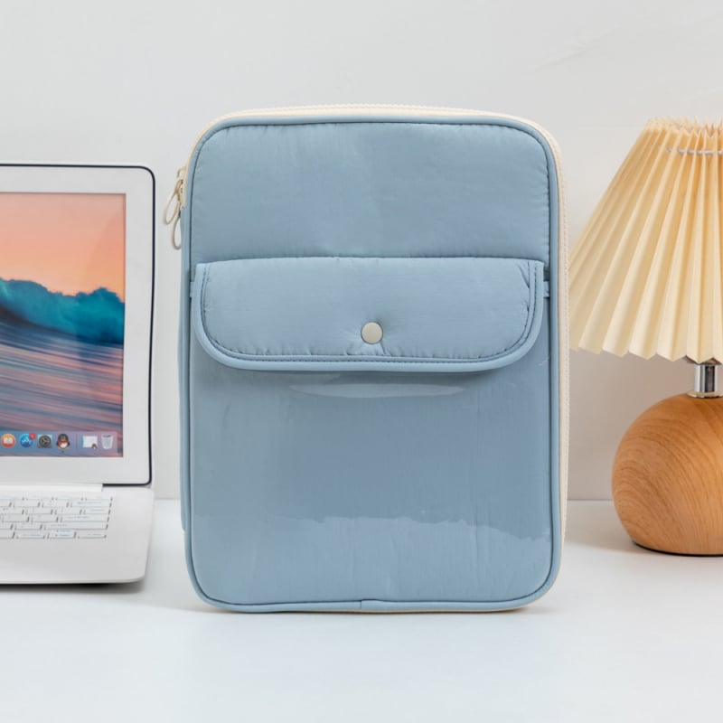 Uspravna torbica za iPad s unutarnjom podstavom, korejski stil ženski dizajn, velika kapaciteta, prijenosna clutch torba sa kopčom