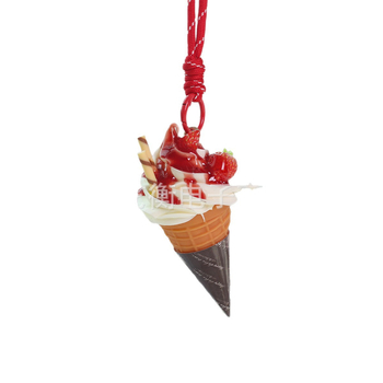Kljucni lanac s pamukom, Ice Cream Pendant i Fruit Egg Tart Model, moderni umjetnički stil, neovisno pakiranje, BGL-GS