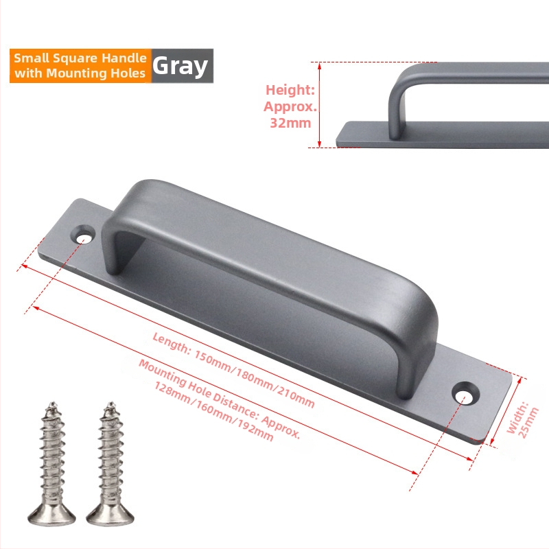 Sukop 41144 плъзгаща се дръжка за врати - алуминиева сплав, матово покритие, монтаж с лепило без пирони, подходяща за плъзгащи врати, дървени врати и стъклени кухненски шкафове