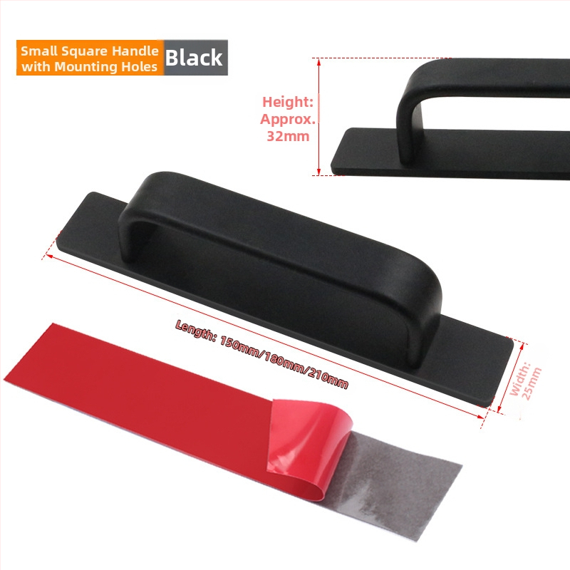 Sukop 41144 плъзгаща се дръжка за врати - алуминиева сплав, матово покритие, монтаж с лепило без пирони, подходяща за плъзгащи врати, дървени врати и стъклени кухненски шкафове