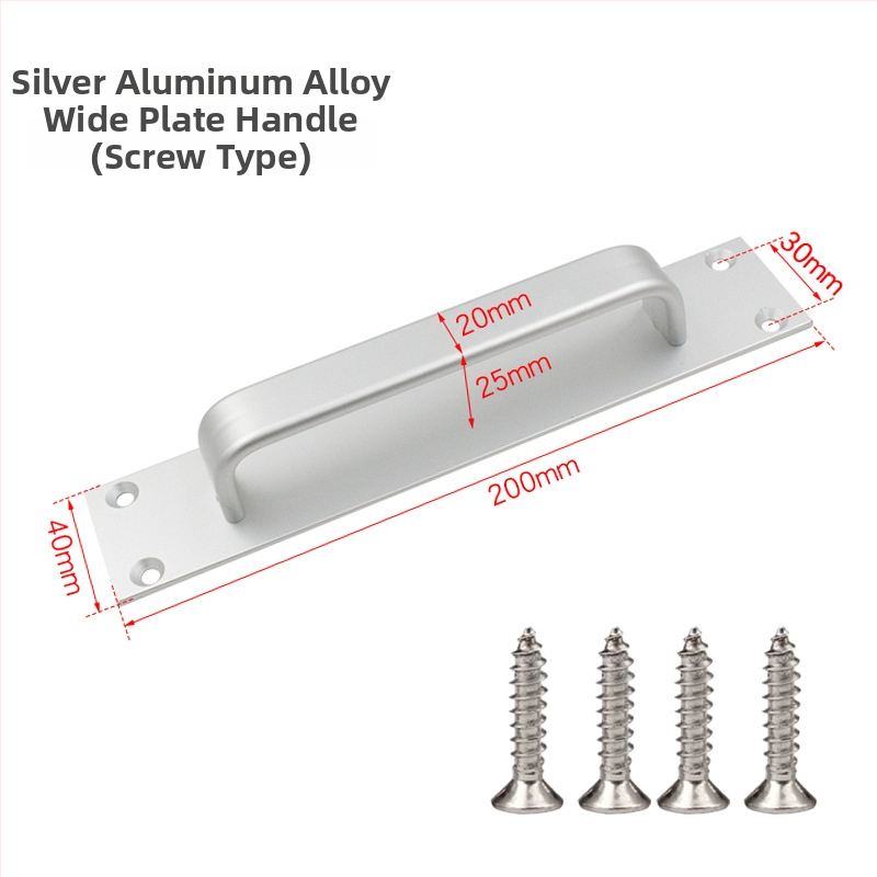 Sukop 41144 плъзгаща се дръжка за врати - алуминиева сплав, матово покритие, монтаж с лепило без пирони, подходяща за плъзгащи врати, дървени врати и стъклени кухненски шкафове