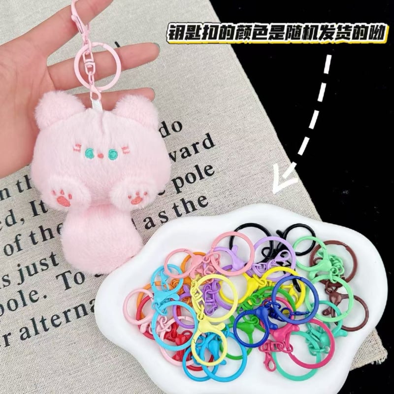 Meisente котешка плюшена ключодържател със писък, дълга опашка, пълнеж PP памук – за възраст 15–35