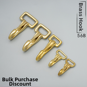 Mosadzový háčik na tašku s prackou - Tuoxin séria 56B, kožené doplnky