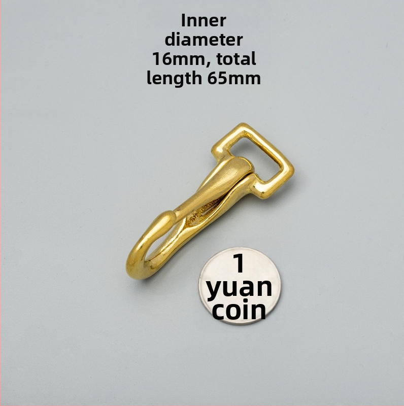 Mosadzový háčik na tašku s prackou - Tuoxin séria 56B, kožené doplnky