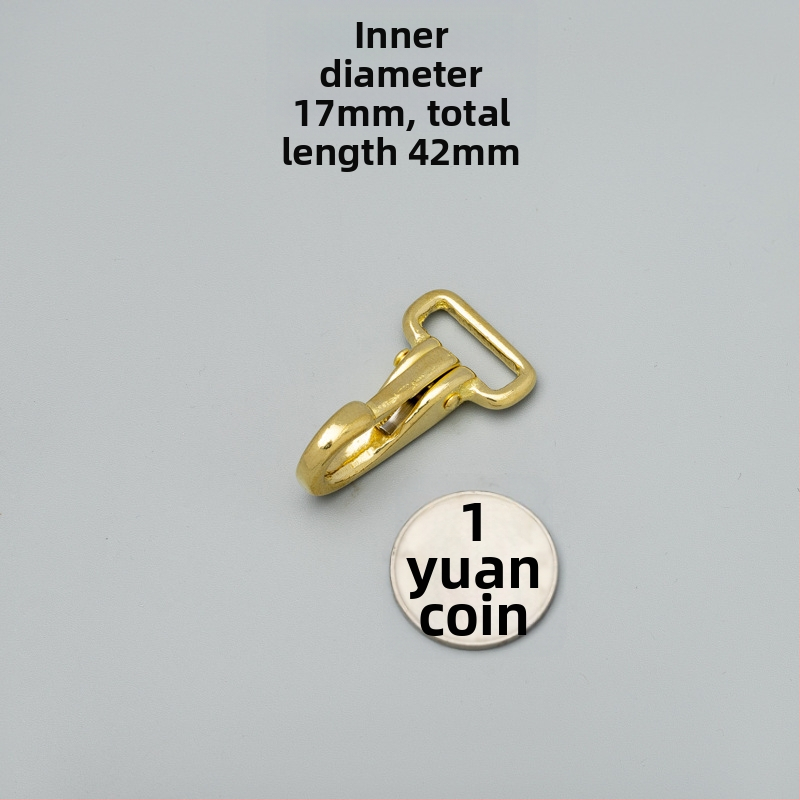 Mosadzový háčik na tašku s prackou - Tuoxin séria 56B, kožené doplnky