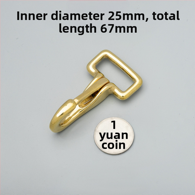 Mosadzový háčik na tašku s prackou - Tuoxin séria 56B, kožené doplnky