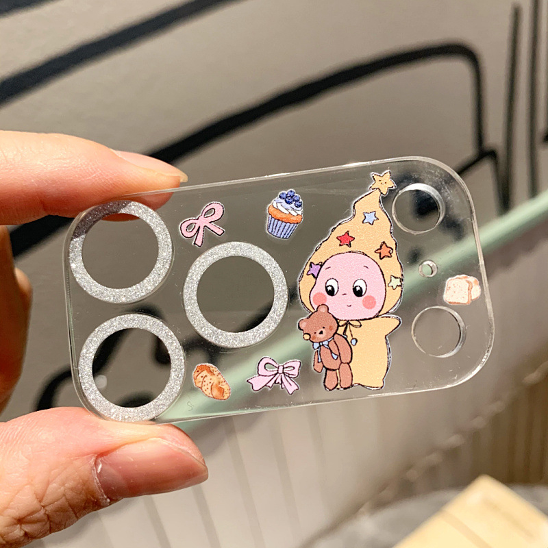 Film pentru obiectiv iPhone 14 Pro Max, sticlă temperată, HD, Anti-șoc, Rezistent la praf