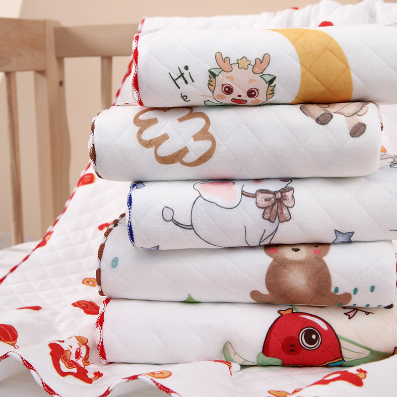 Baby objímajúci quilt s karikatúrnym štýlom, výplň z polyesteru, pletená bavlnená látka, leto, pre dieťa do 1 roka
