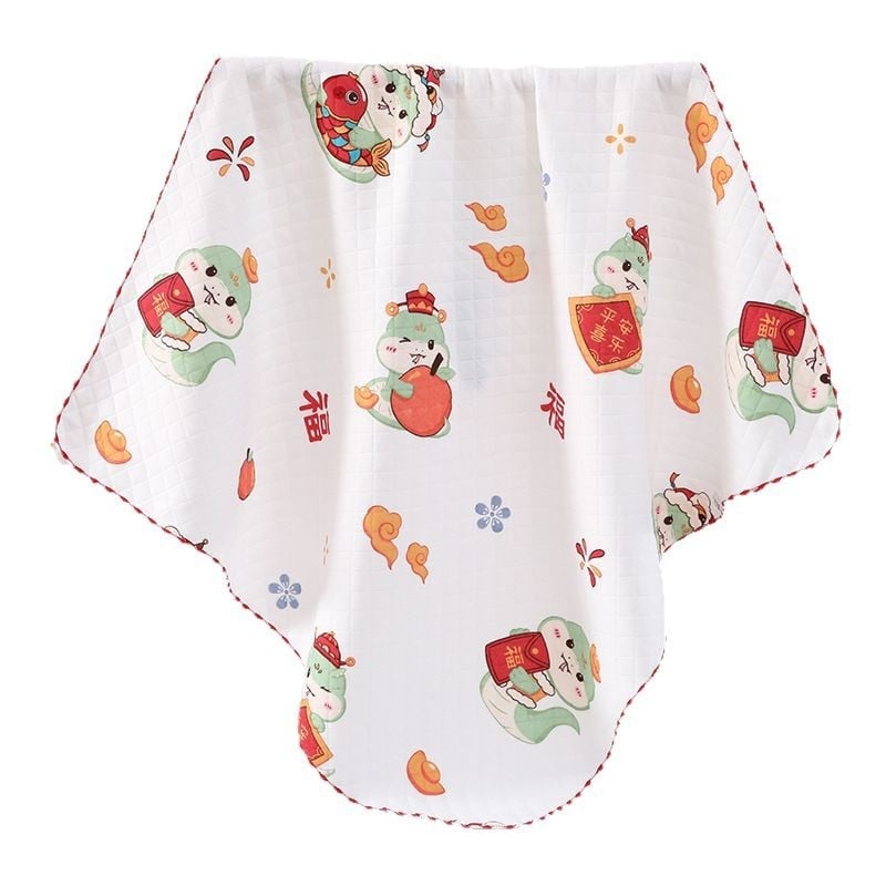 Baby objímajúci quilt s karikatúrnym štýlom, výplň z polyesteru, pletená bavlnená látka, leto, pre dieťa do 1 roka