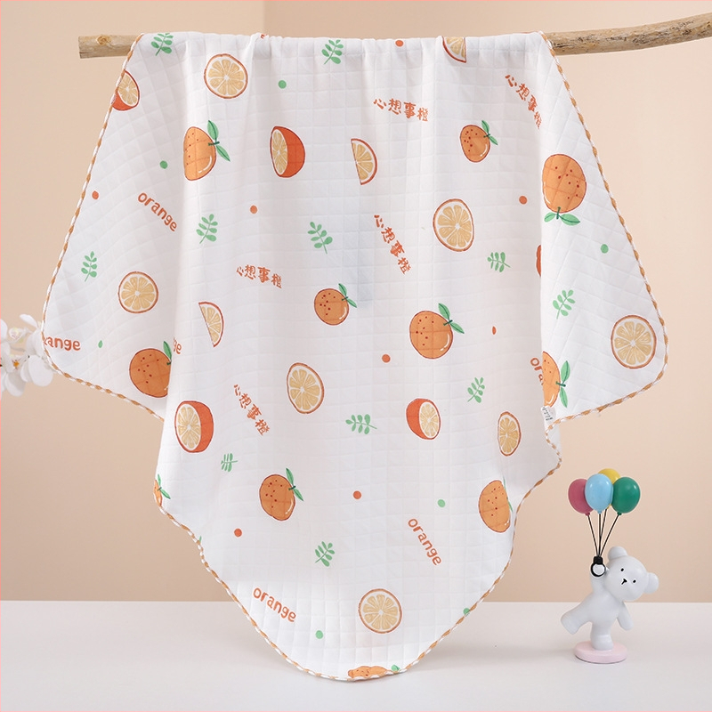 Baby objímajúci quilt s karikatúrnym štýlom, výplň z polyesteru, pletená bavlnená látka, leto, pre dieťa do 1 roka