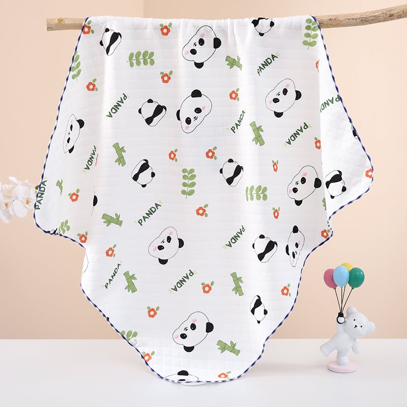 Baby objímajúci quilt s karikatúrnym štýlom, výplň z polyesteru, pletená bavlnená látka, leto, pre dieťa do 1 roka