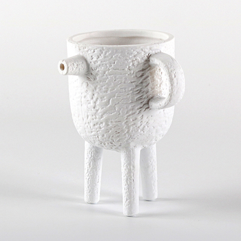 Vază abstractă din rășină sintetică, în stil modern de artă, ambalată în carton