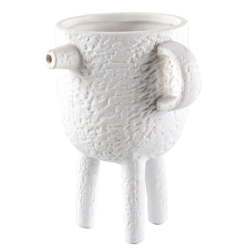 Vază abstractă din rășină sintetică, în stil modern de artă, ambalată în carton