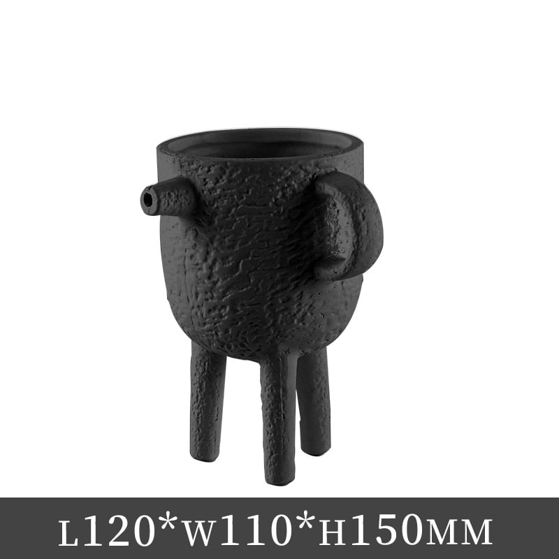 Vază abstractă din rășină sintetică, în stil modern de artă, ambalată în carton