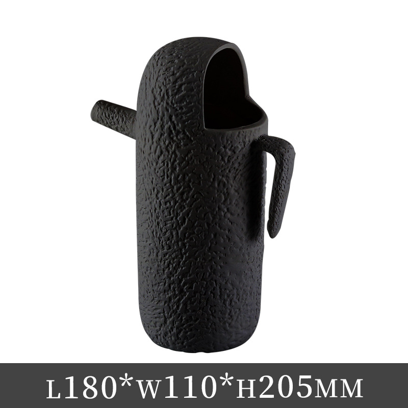 Vază abstractă din rășină sintetică, în stil modern de artă, ambalată în carton