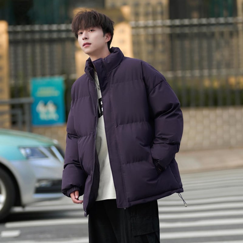 Μπουφάν με πούπουλα, κουκούλα, σταθερός γιακάς, ενισχυμένο, γέμισμα από λευκό πούπουλο χήνας, Corduroy ύφασμα