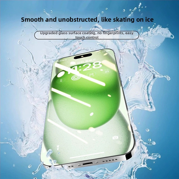 Protecție pentru ecran din sticlă temperată cu protecție AR pentru ochi, film frontal, calitate HD, compatibil cu iPhone 15 Pro Max, 16 Pro și 14 Plus
