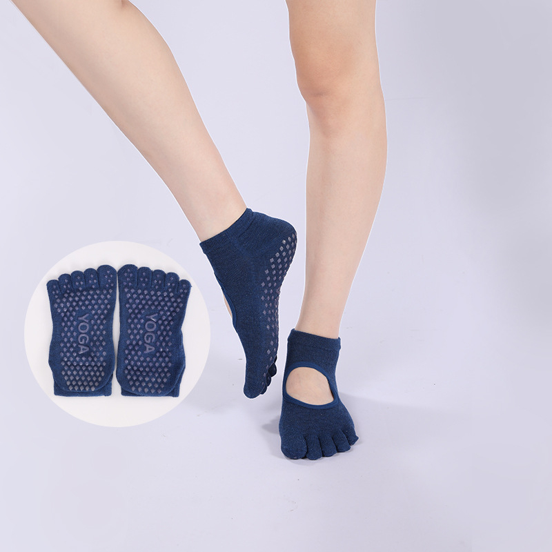 Joga čarape s nevidljivom antifrikcijskom funkcijom, Colored Cotton materijal, jednobojni uzorak, za žene