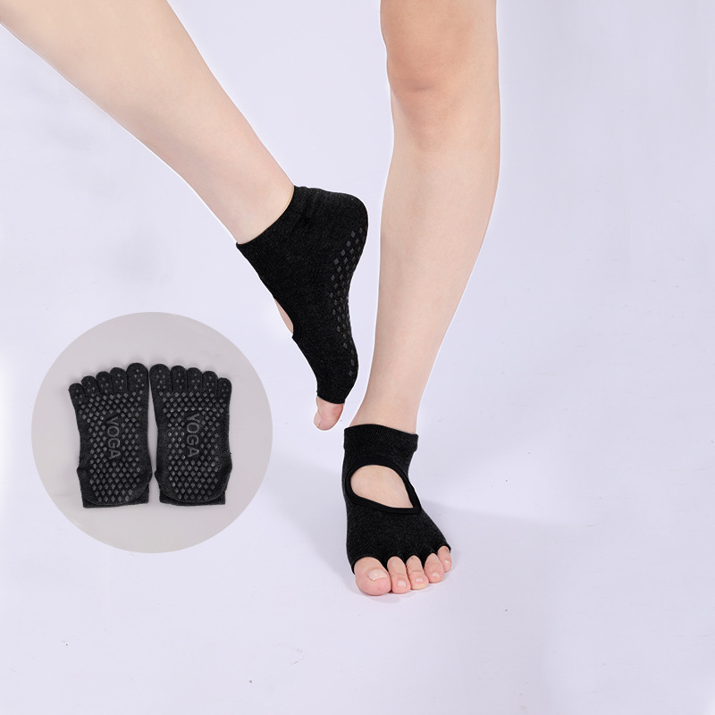 Joga čarape s nevidljivom antifrikcijskom funkcijom, Colored Cotton materijal, jednobojni uzorak, za žene