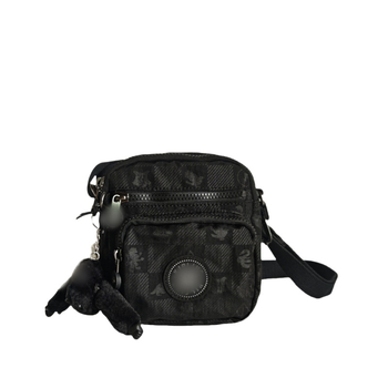 K Family Monkey Bag - najlonska crossbody torba, vertikalno kvadratnog oblika, zatvaranje na zip, unutarnja džep na zip, jedna naramenica