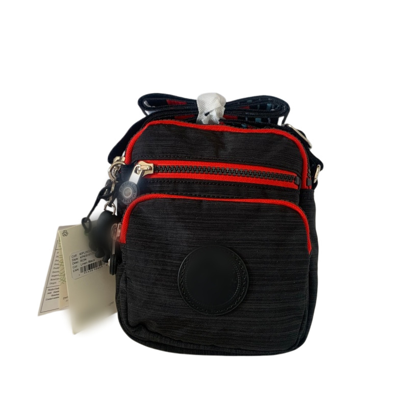 K Family Monkey Bag - najlonska crossbody torba, vertikalno kvadratnog oblika, zatvaranje na zip, unutarnja džep na zip, jedna naramenica