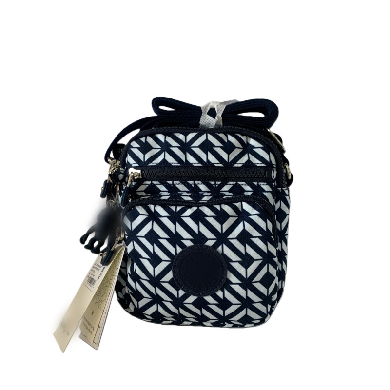 K Family Monkey Bag - najlonska crossbody torba, vertikalno kvadratnog oblika, zatvaranje na zip, unutarnja džep na zip, jedna naramenica