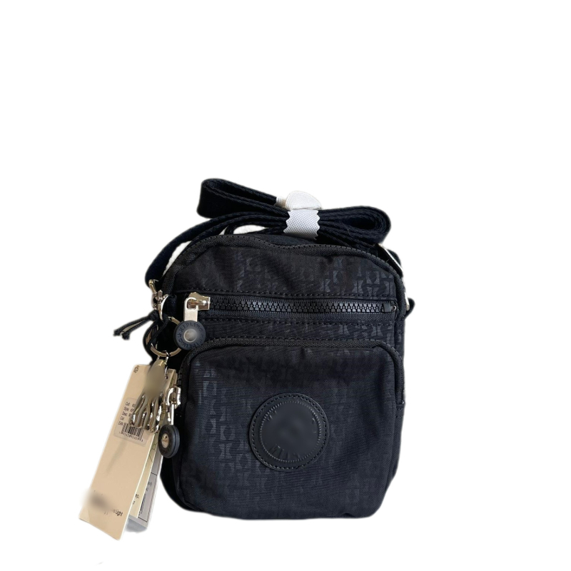 K Family Monkey Bag - najlonska crossbody torba, vertikalno kvadratnog oblika, zatvaranje na zip, unutarnja džep na zip, jedna naramenica