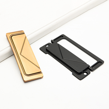 Skrivena plosnata ručka za ormariće, model 1218, cinkova legura, elektroplakiranje, za vrata ormarića, garderobu i ladice