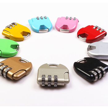 Mini fém lakat jelszavas zár poggyászhoz, fiókokhoz és edzőtermi szekrényekhez – karikatúra dizájn, modern minimalizmus, márka Unique, anyag: Egyéb