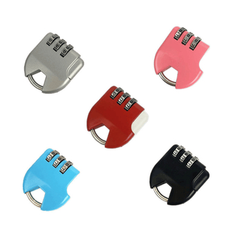 Mini fém lakat jelszavas zár poggyászhoz, fiókokhoz és edzőtermi szekrényekhez – karikatúra dizájn, modern minimalizmus, márka Unique, anyag: Egyéb