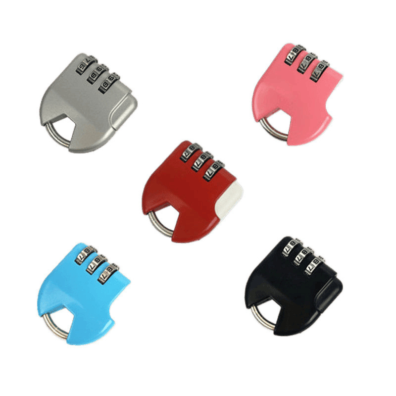 Mini fém lakat jelszavas zár poggyászhoz, fiókokhoz és edzőtermi szekrényekhez – karikatúra dizájn, modern minimalizmus, márka Unique, anyag: Egyéb