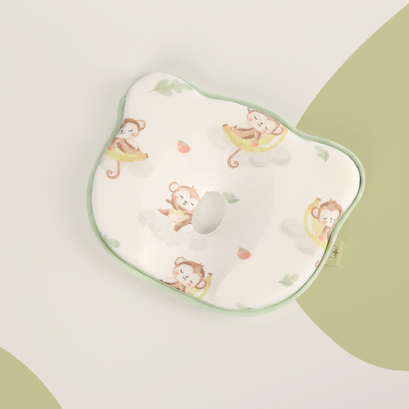Възглавничка за оформяне на главата на бебето, карикатурен стил, чист памук, ниво безопасност A, пролет 2024, за новородени 0-1 г.