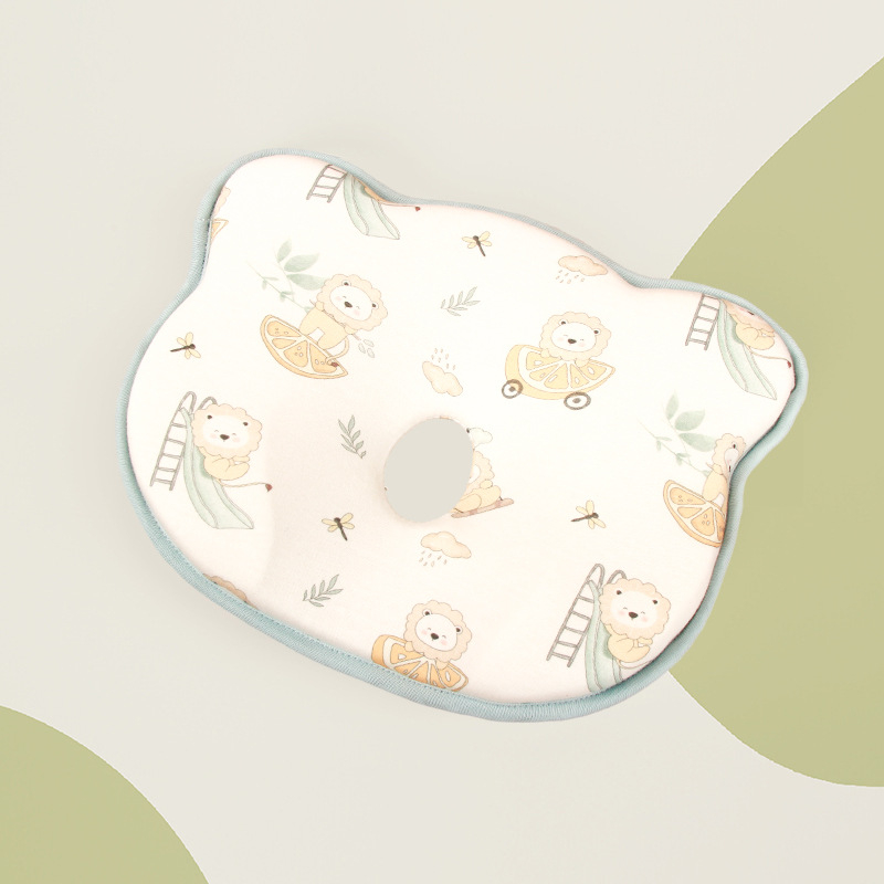 Възглавничка за оформяне на главата на бебето, карикатурен стил, чист памук, ниво безопасност A, пролет 2024, за новородени 0-1 г.