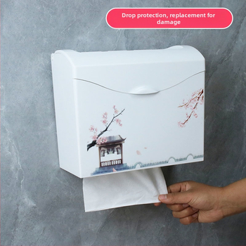 Plastični držač toaletnog papira, vodootporan, kompatibilan s ravnim papirom, model J896239024, 1 kom.
