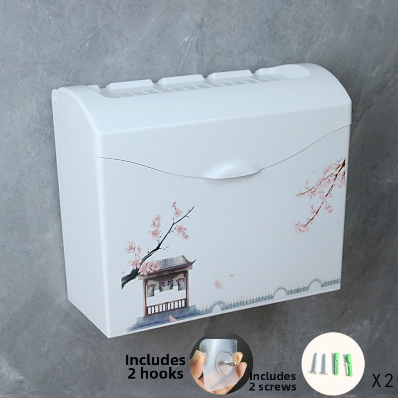 Plastični držač toaletnog papira, vodootporan, kompatibilan s ravnim papirom, model J896239024, 1 kom.