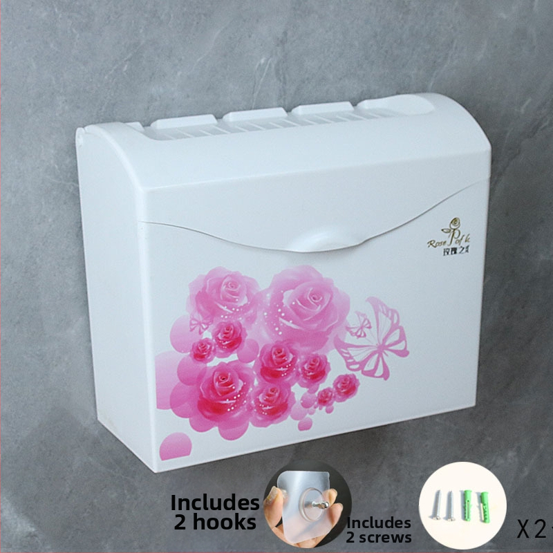 Plastični držač toaletnog papira, vodootporan, kompatibilan s ravnim papirom, model J896239024, 1 kom.