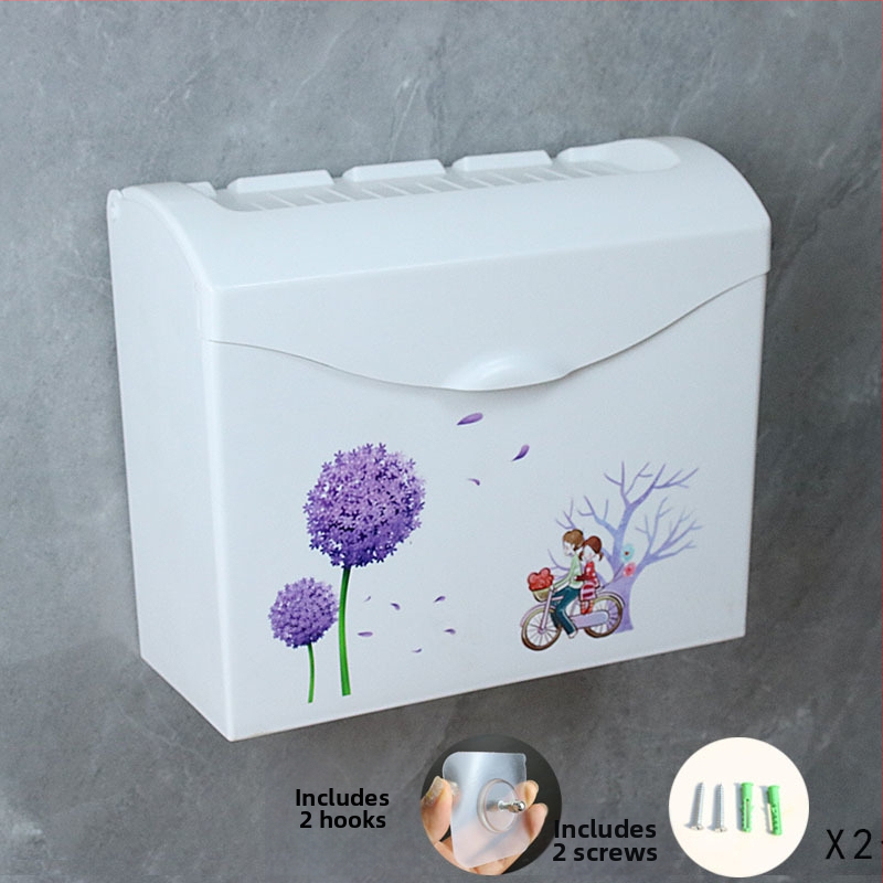 Plastični držač toaletnog papira, vodootporan, kompatibilan s ravnim papirom, model J896239024, 1 kom.