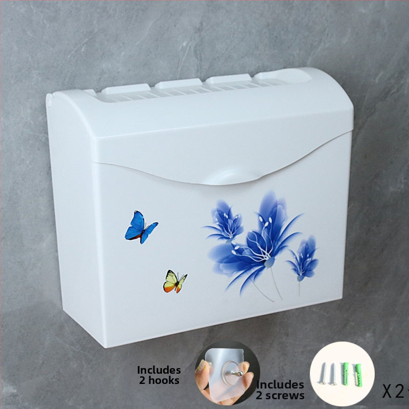 Plastični držač toaletnog papira, vodootporan, kompatibilan s ravnim papirom, model J896239024, 1 kom.