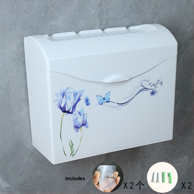 Plastični držač toaletnog papira, vodootporan, kompatibilan s ravnim papirom, model J896239024, 1 kom.