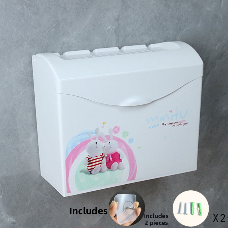 Plastični držač toaletnog papira, vodootporan, kompatibilan s ravnim papirom, model J896239024, 1 kom.