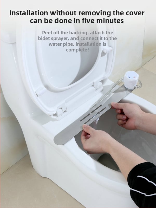 ľavostranný bidetový sedák na toaletu z nehrdzavejúcej ocele s nastaviteľným prietokom vody, bez diaľkového ovládania, inštalačné služby k dispozícii