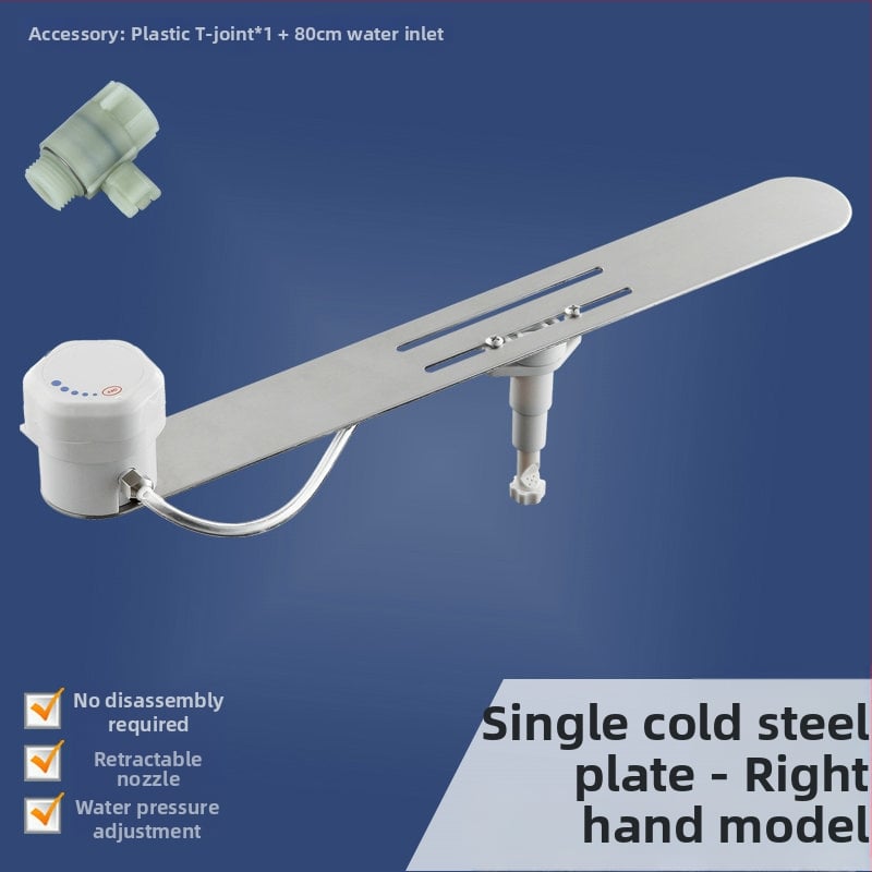 ľavostranný bidetový sedák na toaletu z nehrdzavejúcej ocele s nastaviteľným prietokom vody, bez diaľkového ovládania, inštalačné služby k dispozícii